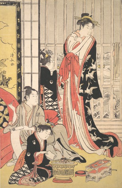 Innenszene, ca. 1788 von Torii Kiyonaga