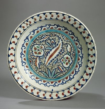 Steinpaste-Teller, Iznik, Türkei von Turkish School