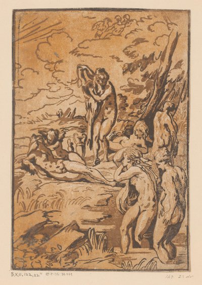 Badende Nymphen von Ugo da Carpi (possibly)