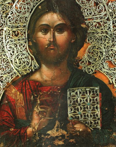 Pantokrator (Teil des Vatopedi-Diptychons bekannt als Spielzeug der Kaiserin Theodora) von Unbekannt