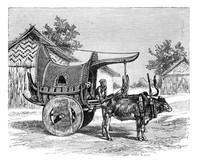 Ein burmesischer Wagen, Burma Myanmar, 1895 von Unbekannt