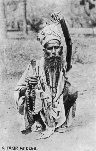 Ein Fakir in Delhi, 20. Jahrhundert von Unbekannt