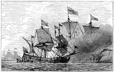 Ein französisches Brûlot-Feuerschiff, 18. Jahrhundert, 1898 von Unbekannt