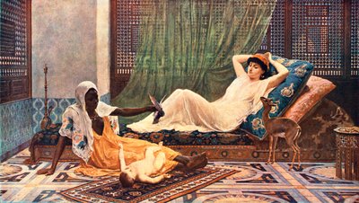 Ein neues Licht im Harem, 1884, ca. 1902 von Unbekannt