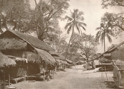 Eine typische burmesische Dorfszene, 1900 von Unbekannt