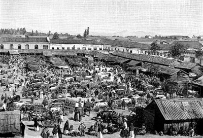 Ein Marktplatz, Chile, 1895 von Unbekannt