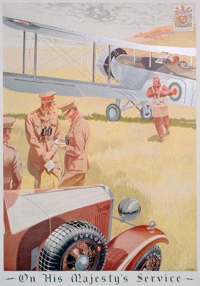 Werbung für Dunlop-Reifen, 1934 von Unbekannt