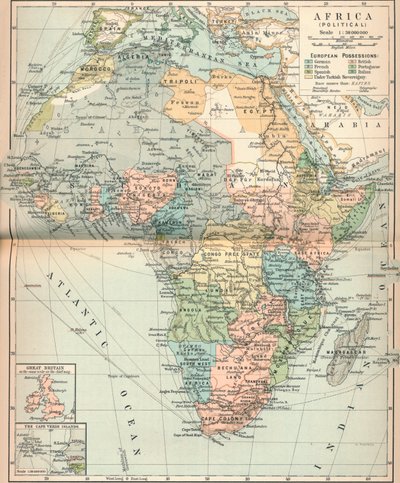 Afrika politisch, um 1902, 1903 von Unbekannt