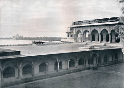 Agra. Der Dewan-i-Khas mit Blick auf den Taj, um 1910 von Unbekannt