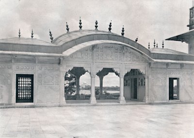 Agra. Der Khas Mahal zeigt den Taj, ca. 1910 von Unbekannt