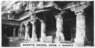 Ajanta-Höhlen, Vihara, Maharashtra, Indien, ca. 1925 von Unbekannt