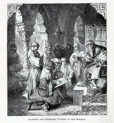 Alchemie und Astrologie in den Schulen gelehrt, 1882 von Unbekannt