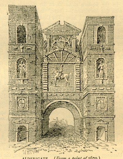 Aldersgate, 1670, ca. 1872 von Unbekannt
