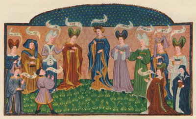 Allegorische Figuren in Hofkleidung von Unbekannt