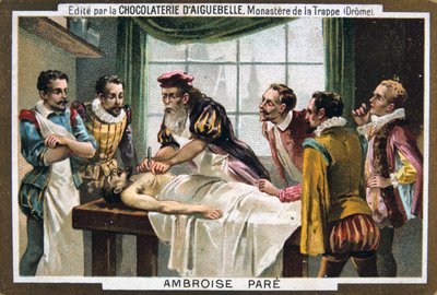 Ambroise Paré, französischer Militärchirurg des 16. Jahrhunderts, 19. Jahrhundert von Unbekannt
