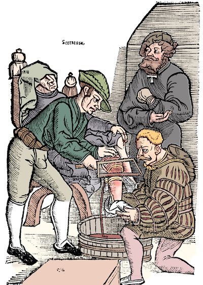 Amputation eines Beins ohne Betäubung, 1593 von Unbekannt