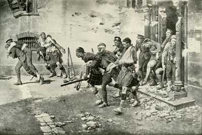 Ein Vorfall beim Rückzug von Mons, 1919 von Unbekannt