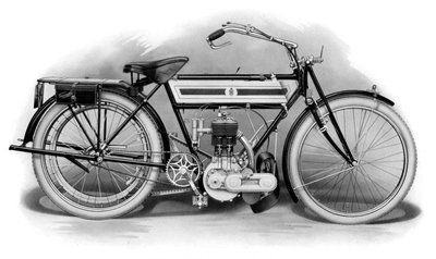 Ein frühes Triumph-Motorrad, 1911-1912 von Unbekannt