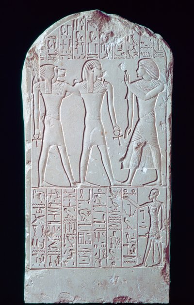 Altägyptische Kalksteinstele, 16.-13. Jahrhundert v. Chr. von Unbekannt