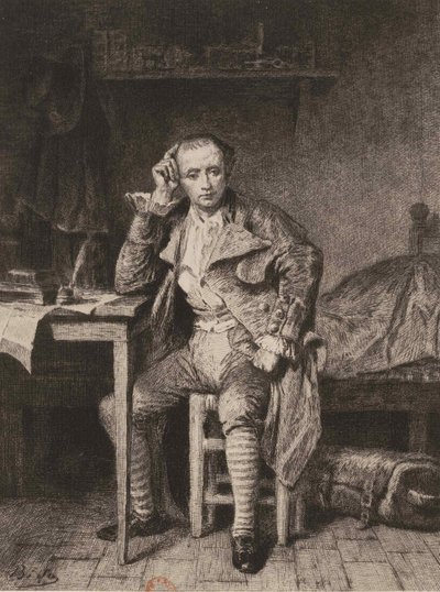 André Chénier im Gefängnis Saint-Lazare von Unbekannt