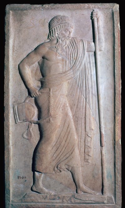 Archaisches römisches Relief von Apollo von Unbekannt