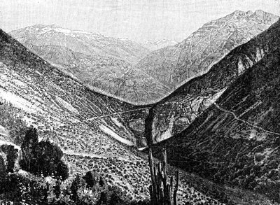 Aufstieg der Cumbre, Chile, 1895 von Unbekannt