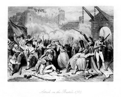 Angriff auf die Bastille, 1789, 1845 von Unbekannt