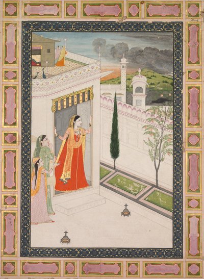 Vorzeichen der Krähe Vasakasajja Nayika, ca. 1800 von Unbekannt