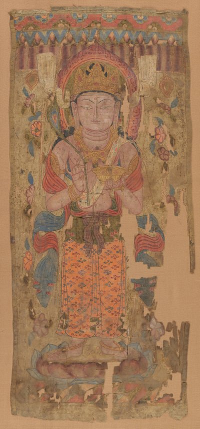 Banner mit Bodhisattva, möglicherweise Mahamayuri, 9.-10. Jahrhundert von Unbekannt