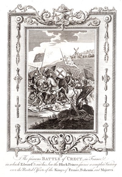Schlacht von Crécy in Frankreich, 1346 von Unbekannt