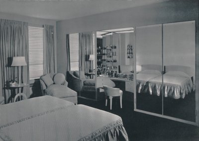 Schlafzimmer entworfen von James F. Eppenstein, Chicago, 1942 von Unbekannt