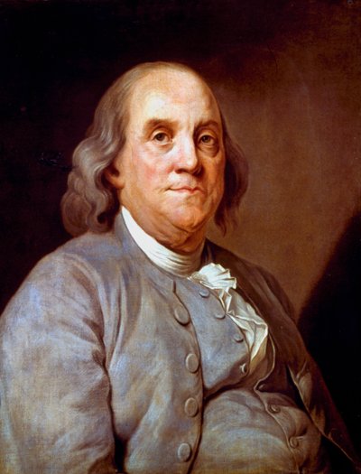 Benjamin Franklin, amerikanischer Staatsmann, Drucker und Wissenschaftler, 1778 von Unbekannt