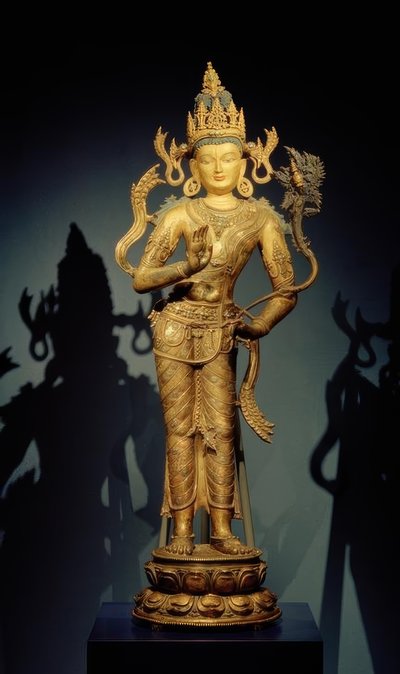 Bodhisattva Maitreya / Skulptur, 11.–12. Jhdt. von Unbekannt