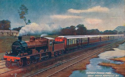 Bombay-Poona-Post, Great Indian Peninsula Railway, um 1900 von Unbekannt