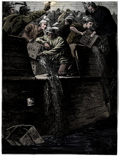 Boston Tea Party, 26. Dezember 1773 von Unbekannt