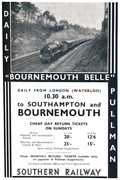 Bournemouth Belle - Southern Railway, 1936 von Unbekannt