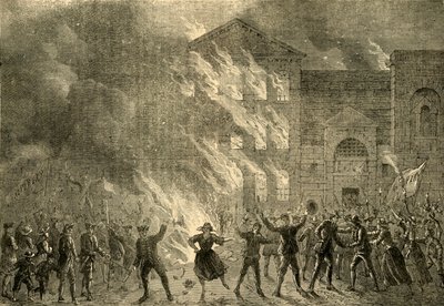 Brand von Newgate, 1780, ca. 1872 von Unbekannt