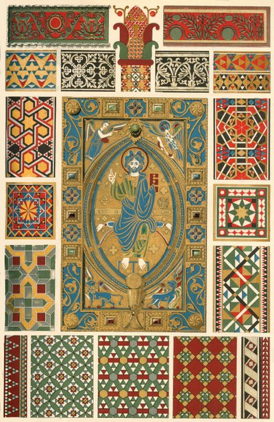 Byzantinische eingelegte Emaille, Marmormosaik, Glasmosaik, 1898 von Unbekannt