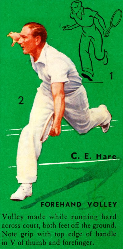 C. E. Hare - Vorhand-Volley, um 1935 von Unbekannt