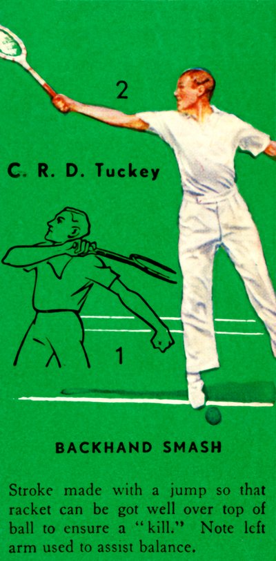 C. R. D. Tuckey - Rückhand-Smash, um 1935 von Unbekannt