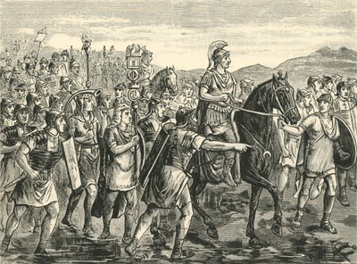 Caesar überquert den Rubikon, 1890 von Unbekannt