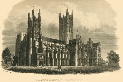 Kathedrale von Canterbury, frühes bis mittleres 19. Jahrhundert von Unbekannt