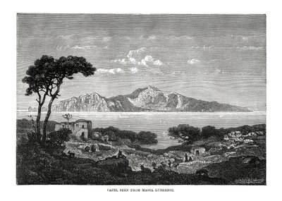 Capri von Massa Lubrense aus gesehen, Italien, 1879 von Unbekannt