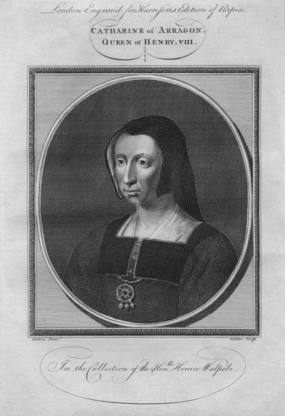 Katharina von Aragon, Königin von Heinrich VIII, 1784 von Unbekannt