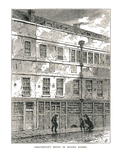Chattertons Haus in der Brooke Street, 1878 von Unbekannt