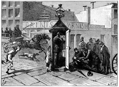 Chicagoer Polizeitelefonzelle, 1886 von Unbekannt