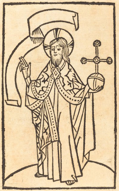 Christus als Salvator Mundi, um 1475 von Unbekannt