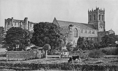 Christchurch Priory, um 1910 von Unbekannt