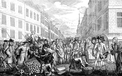Weihnachtsvergnügungen, Boxing Day, 1747 von Unbekannt
