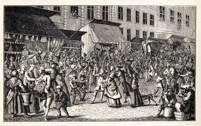Weihnachtsmarkt in Berlin, 1776 von Unbekannt